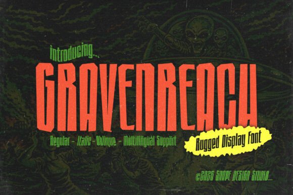 Gravenreach: A Brutalist Typeface for Bold Visual Impact