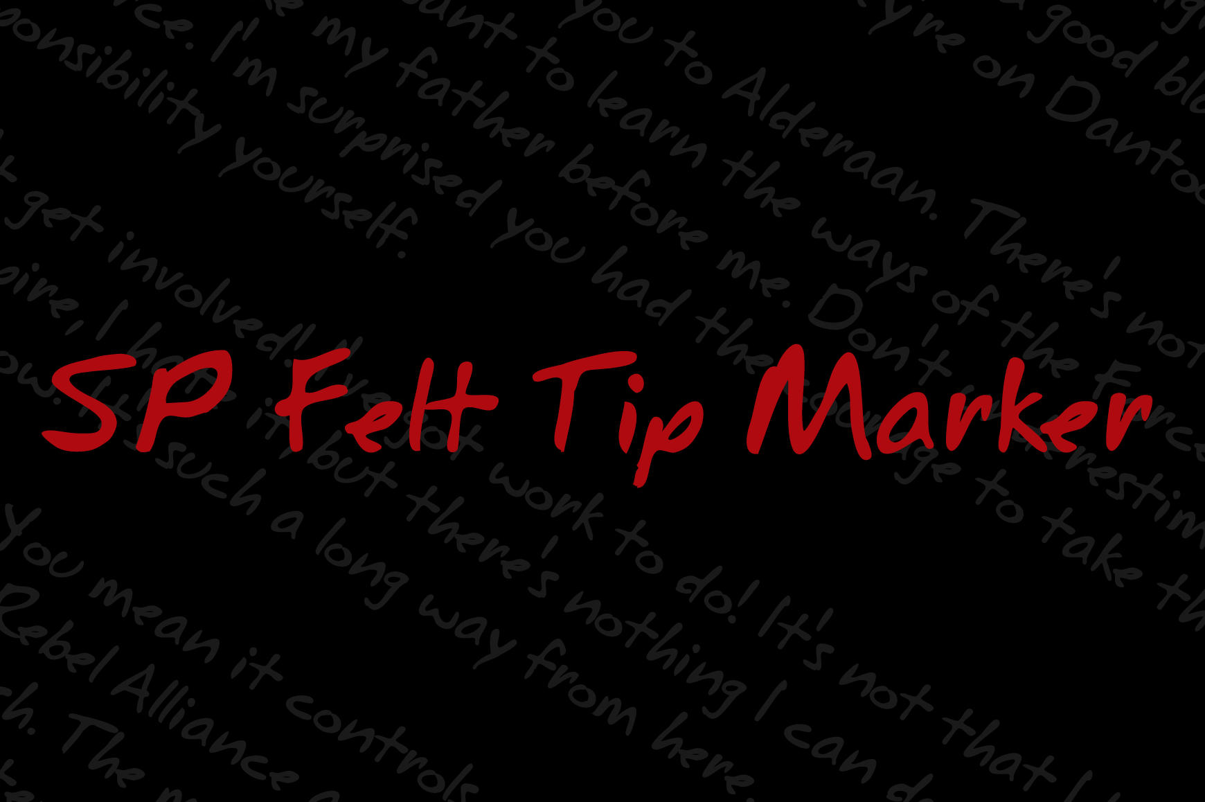 SP Felt Tip Marker: The Authentic Handwritten Font for Creative Projects